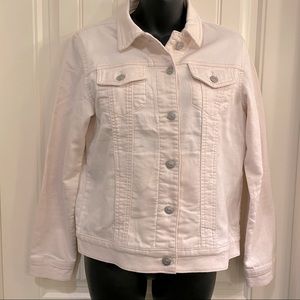 Like-new denim-look jacket- pink!